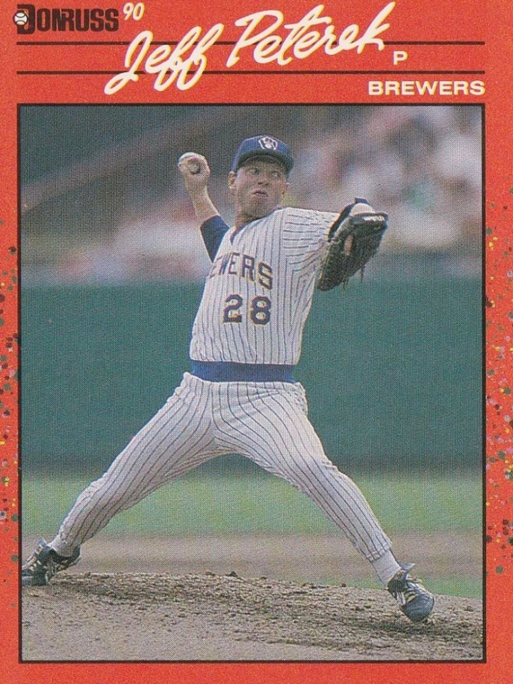 Jeff Peterek - Donruss 90 Baseball Card